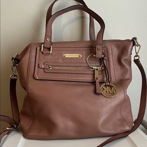 Michael Kors Gilmore Leather Tote Dusty Rose